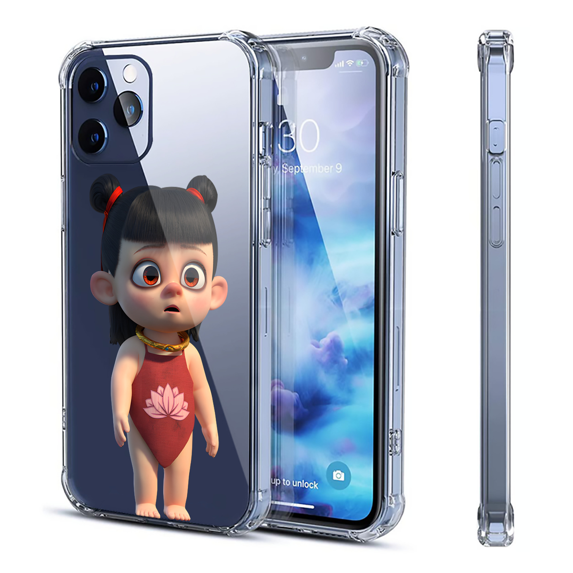 （画像用） Ne Zha 2 ナタ 魔童の大暴れ 【iPhone 12シリーズ対応】透明スマホケース（クリアソフトケース）